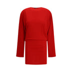 Jacquemus Red Viscose Cocktail Dress