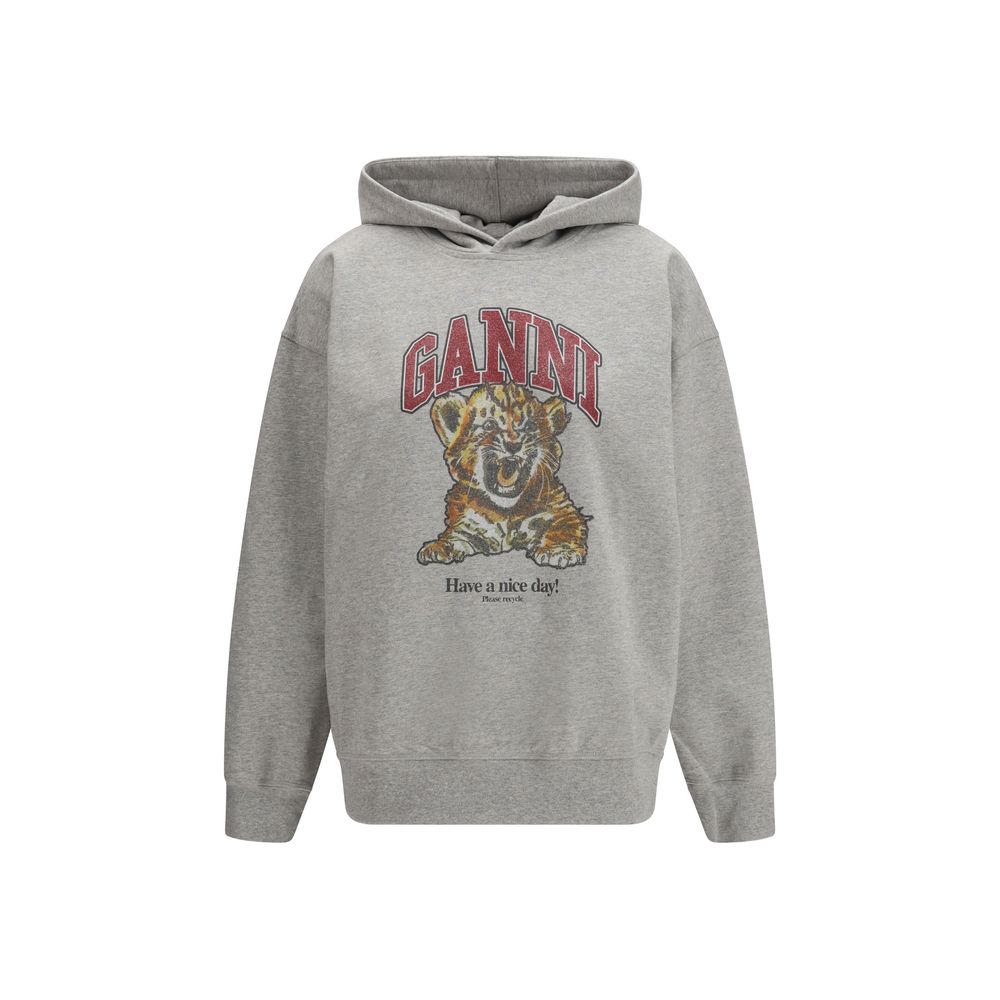 Ganni Gray Cotton Sweatshirt Ganni