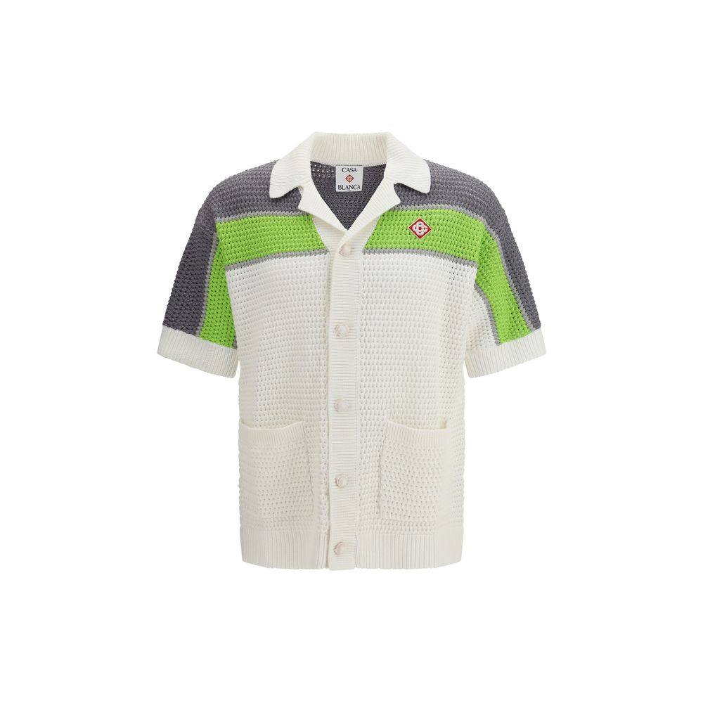 Casablanca White Cotton Pattern Shirt