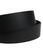 Dolce & Gabbana Black Calf Leather Ornate Metal Buckle Belt - Eljoys Fashion 