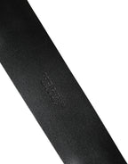 Dolce & Gabbana Men Black Classic Leather Metal Buckle Belt