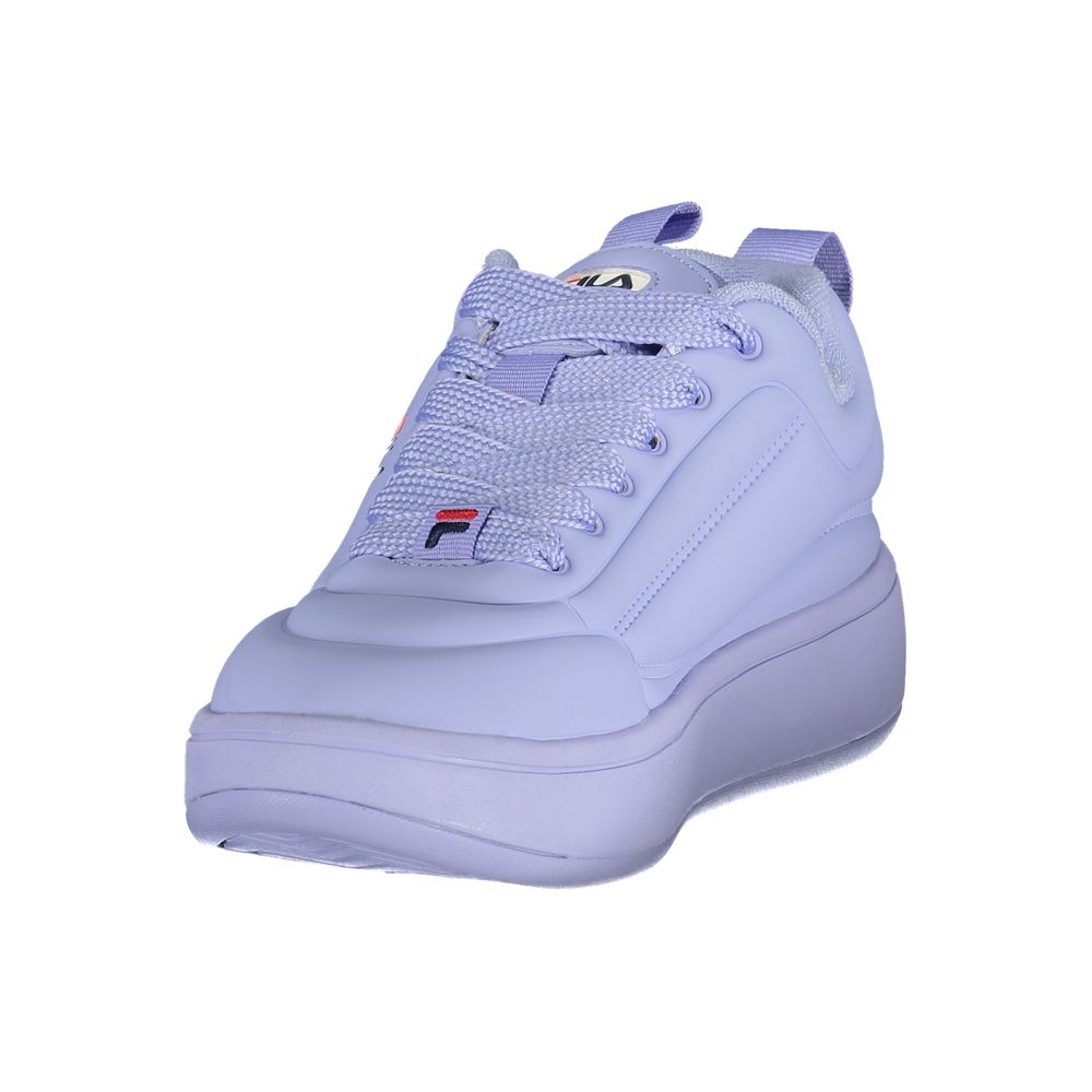 Fila Azzurro polyester women's sneaker with blue and white accents, featuring breathable mesh and comfortable athletic design.
