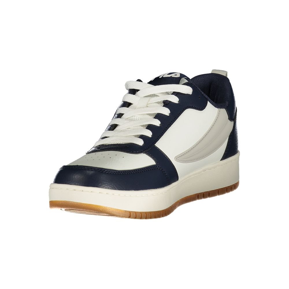 Fila blue polyurethane men's sneaker with sporty design and white accents, featuring cushioned sole and lace-up closure.