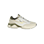 Fila Bianco men's polyester sneaker with white design, featuring sporty style and breathable material, perfect for casual wear.