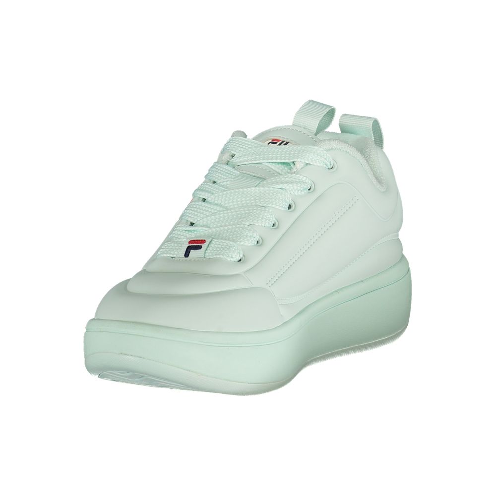Fila Azzurro women's polyester sneaker with blue and white accents, featuring a lightweight design and sporty style.
