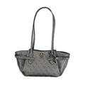 Guess Jeans black polyurethane women's handbag with sleek design and silver hardware, stylish accessory for everyday use.