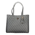 Guess Jeans Nero Poliuretano women's handbag with sleek design and textured black material, featuring gold-tone hardware and shoulder strap.