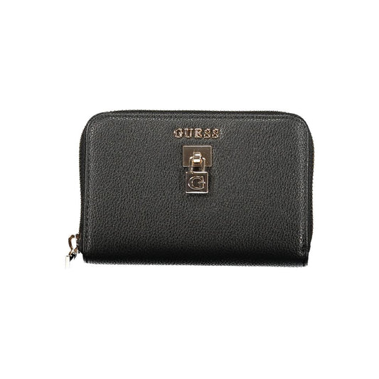 Guess Jeans Nero Poliuretano Women Wallet Guess Jeans