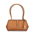 Guess Jeans brown polyurethane female handbag with sleek design and structured shape, featuring a top handle and stylish details.