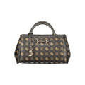 Guess Jeans brown polyurethane women's handbag with sleek design and top handle, featuring subtle branding and stylish details.
