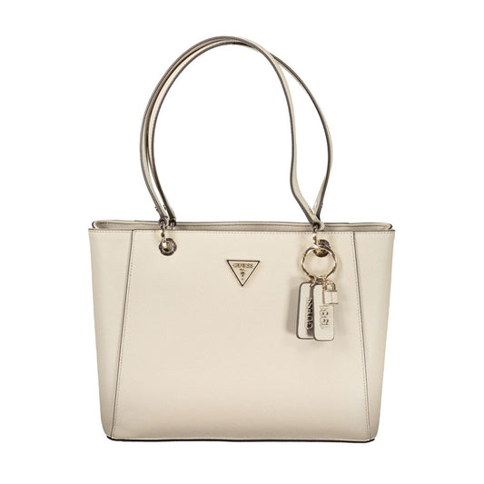 Guess Jeans Beige Poliuretano Women Handbag Guess Jeans