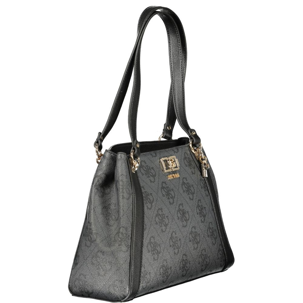 Guess Jeans Nero Poliuretano Women Handbag - Eljoys Fashion 