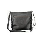 Black Guess Jeans women's handbag made of polyurethane, featuring a stylish design with a top handle and subtle branding details.