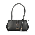 Guess Jeans Nero shoulder bag made of polyurethane for women, featuring a sleek black design and stylish shoulder strap.