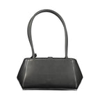 Black Guess Jeans women's shoulder bag made of polyurethane, featuring a sleek design and functional shoulder strap.