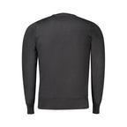 Black Viscosa men's sweater by Coveri Moving, featuring a comfortable fit and stylish design.