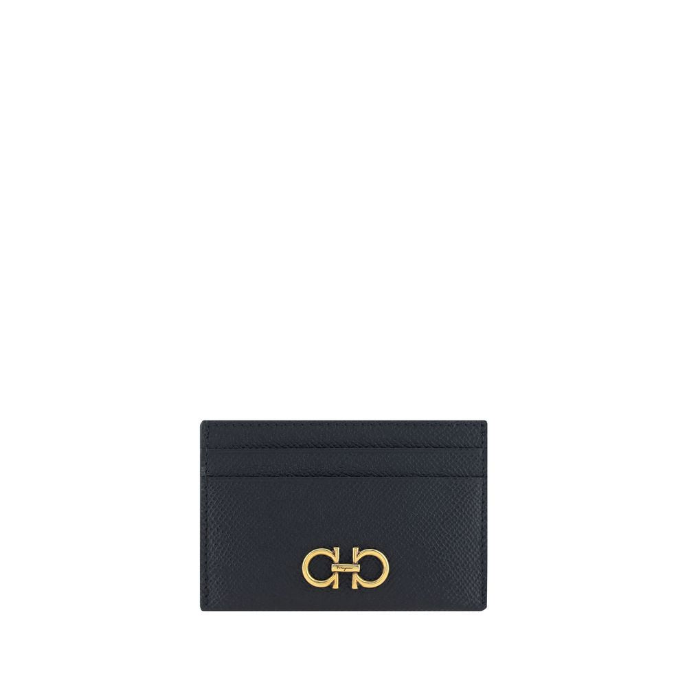 Ferragamo Black Calf Leather Bos Taurus Wallet Ferragamo