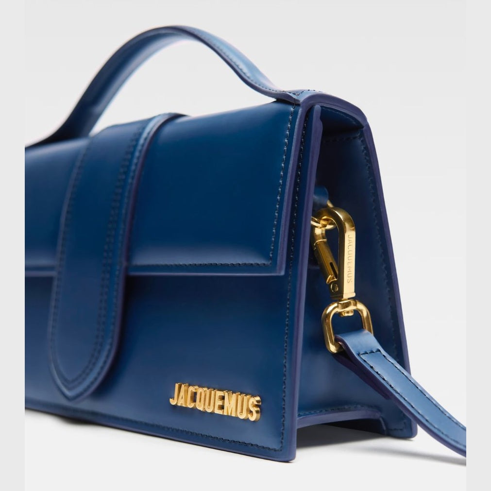 Jacquemus Dark NavyLeather Le Grand Bambino Handbag