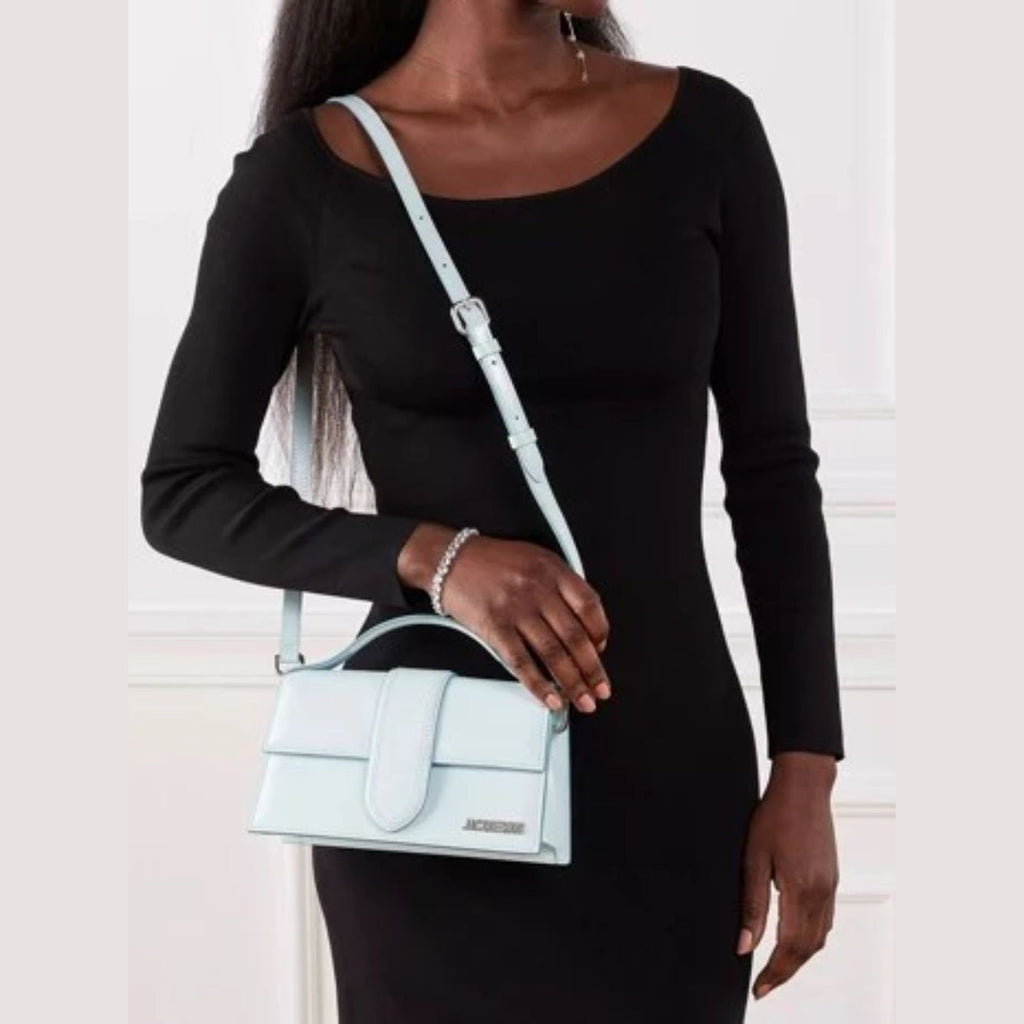 Jacquemus Pale blue Leather Le Grand Bambino Handbag Jacquemus