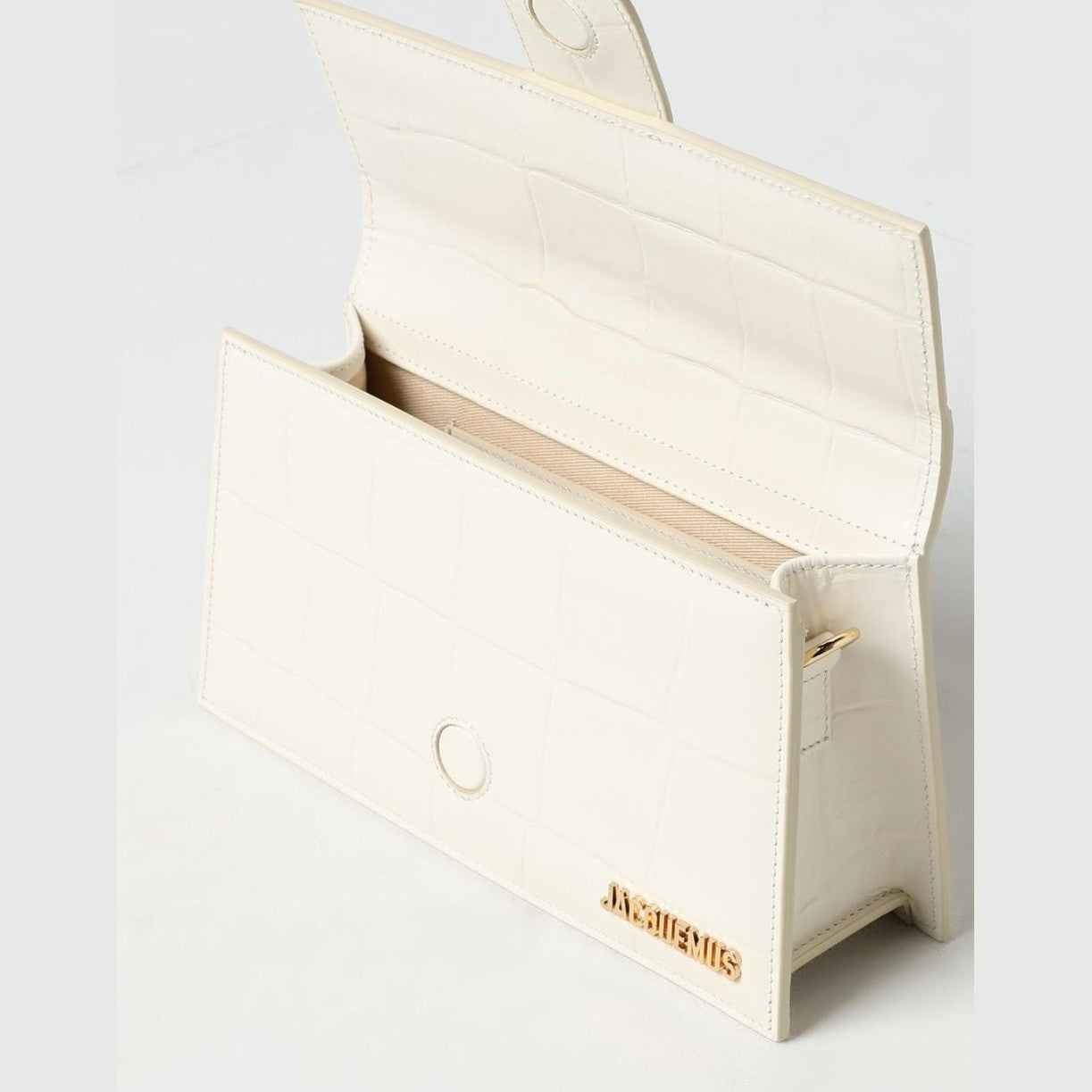 Jacquemus Ivory Cocco Le Grand Bambino Handbag Jacquemus