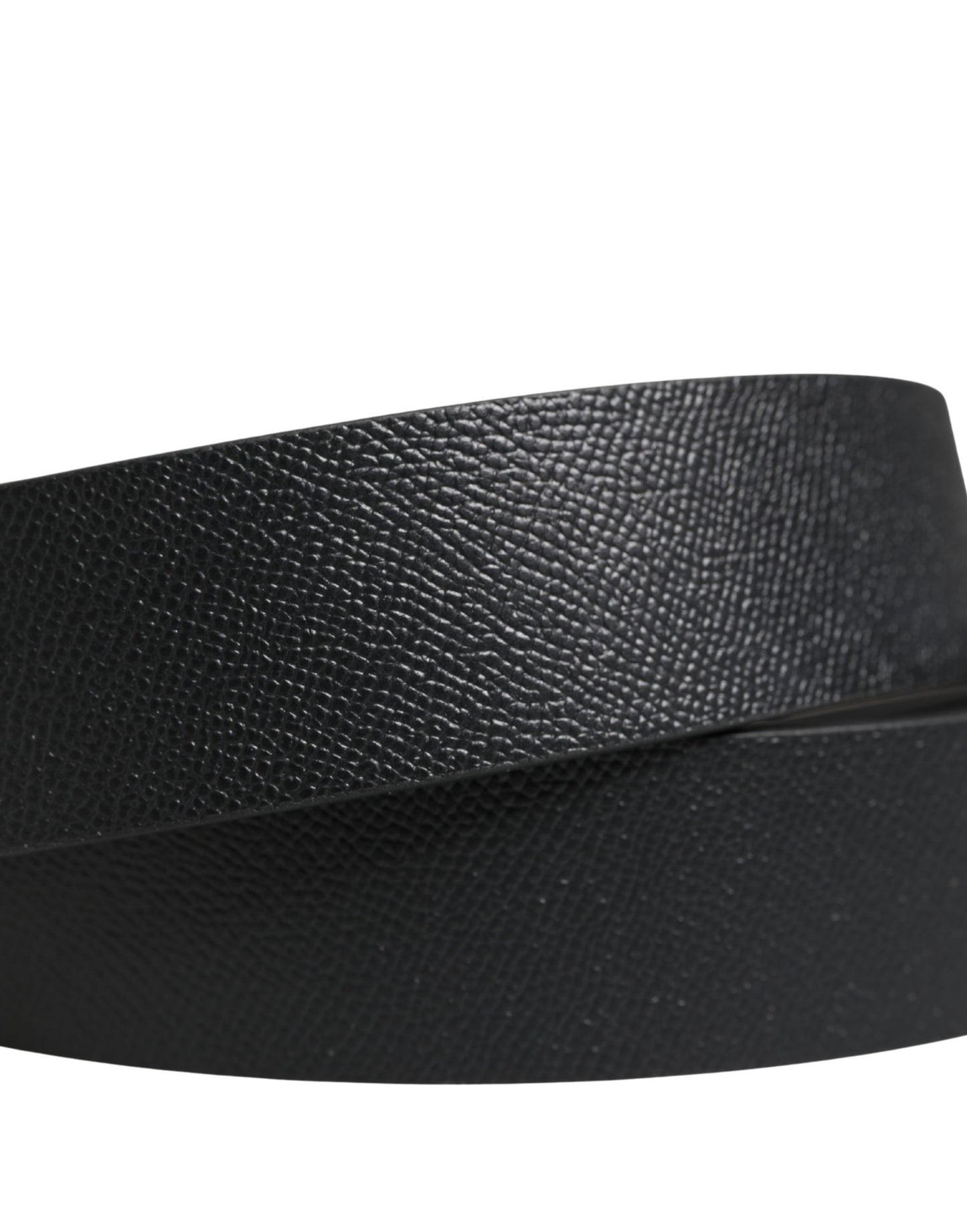Dolce & Gabbana Men Black Classic Leather Metal Buckle Belt Dolce & Gabbana