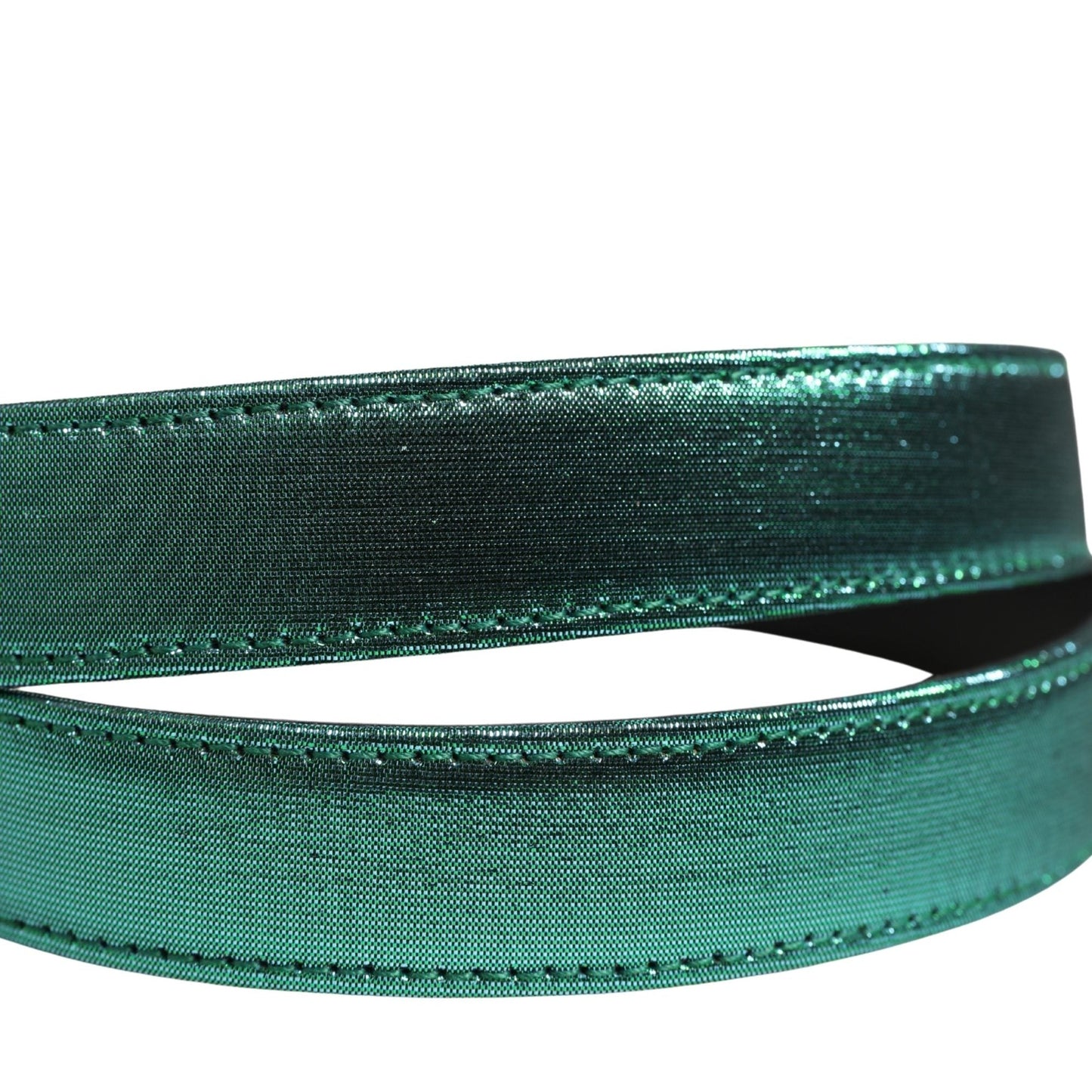 Dolce & Gabbana Men Green Lurex Polyester Metal Buckle Belt