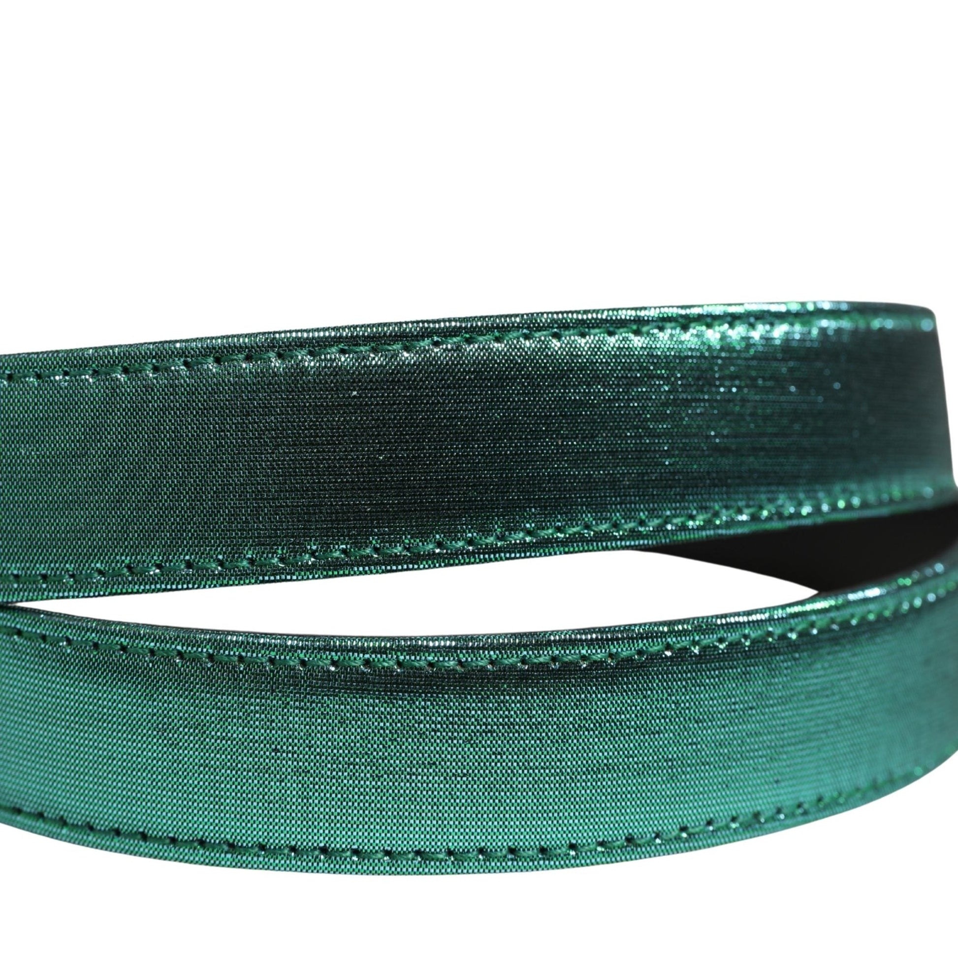 Dolce & Gabbana Men Green Lurex Polyester Metal Buckle Belt