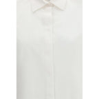 Max Mara White Cotton Dress Shirt