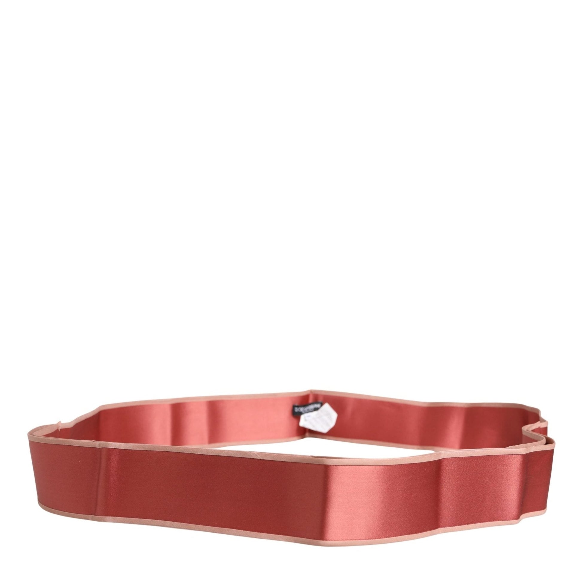 Dolce & Gabbana Pink Silk Satin Waist Women Cintura Belt