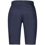North Sails Blu Cotton Men Sweatpant displayed on a hanger, showcasing casual, comfortable men's athletic loungewear.