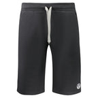 Black North Sails men's cotton sweatpant with elastic waistband and relaxed fit, ideal for casual and comfortable wear.