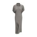 Rick Owens Gray Acetate Casual Dress Rick Owens