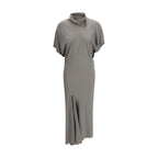 Rick Owens Gray Acetate Casual Dress Rick Owens