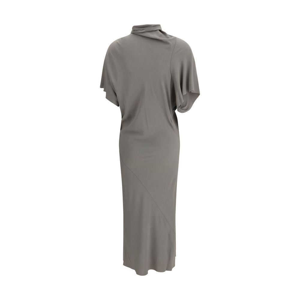 Rick Owens Gray Acetate Casual Dress Rick Owens