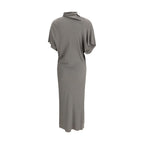 Rick Owens Gray Acetate Casual Dress Rick Owens