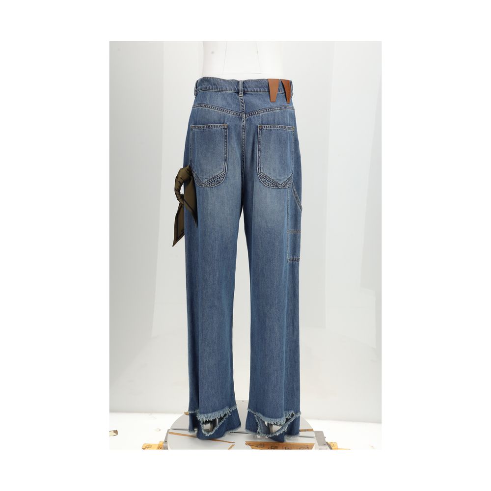 Darkpark Blue Cotton Relaxed Fit Jeans Darkpark