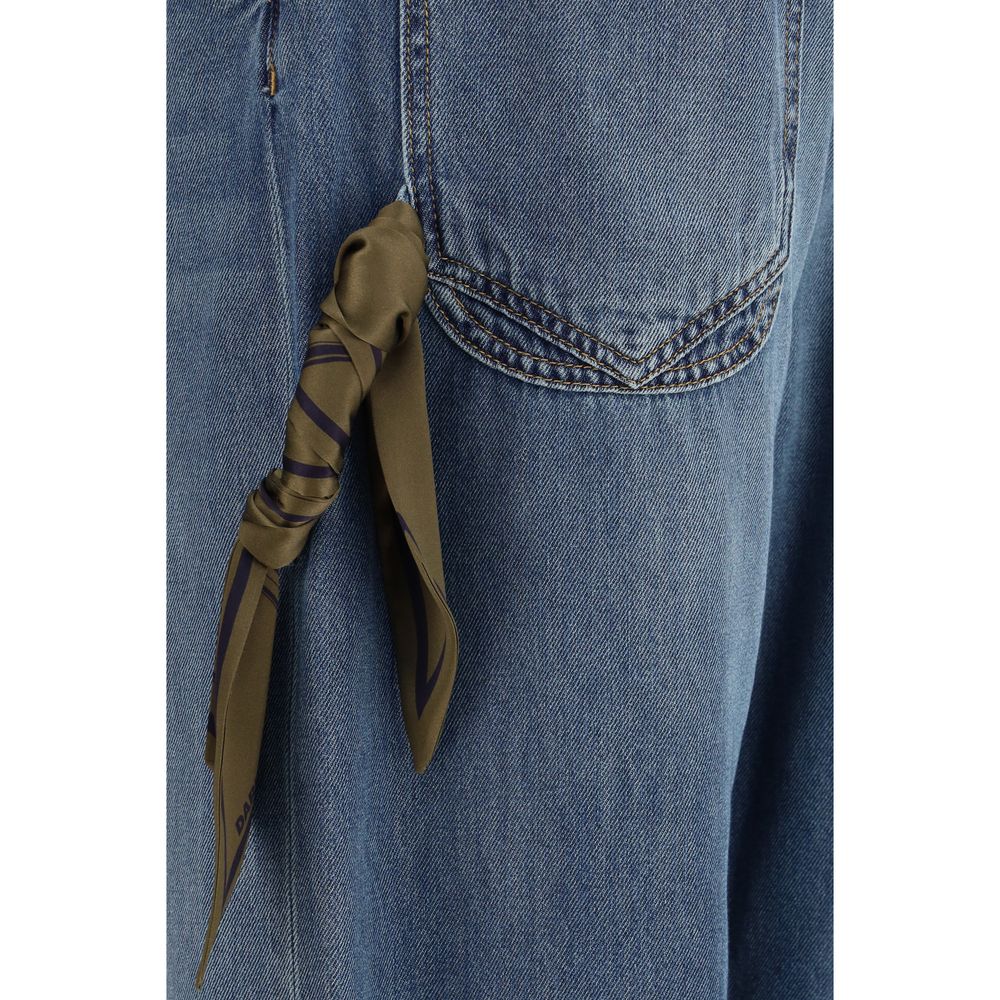 Darkpark Blue Cotton Relaxed Fit Jeans Darkpark
