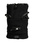 Dolce & Gabbana Black Tricot Wool Blend Duffel Backpack Travel Borse Bag - Eljoys Fashion 