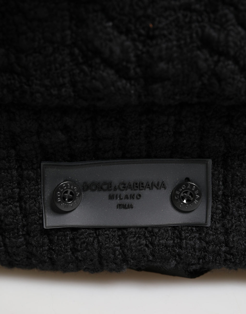 Dolce & Gabbana Black Tricot Wool Blend Duffel Backpack Travel Borse Bag - Eljoys Fashion 