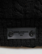 Dolce & Gabbana Black Tricot Wool Blend Duffel Backpack Travel Borse Bag - Eljoys Fashion 