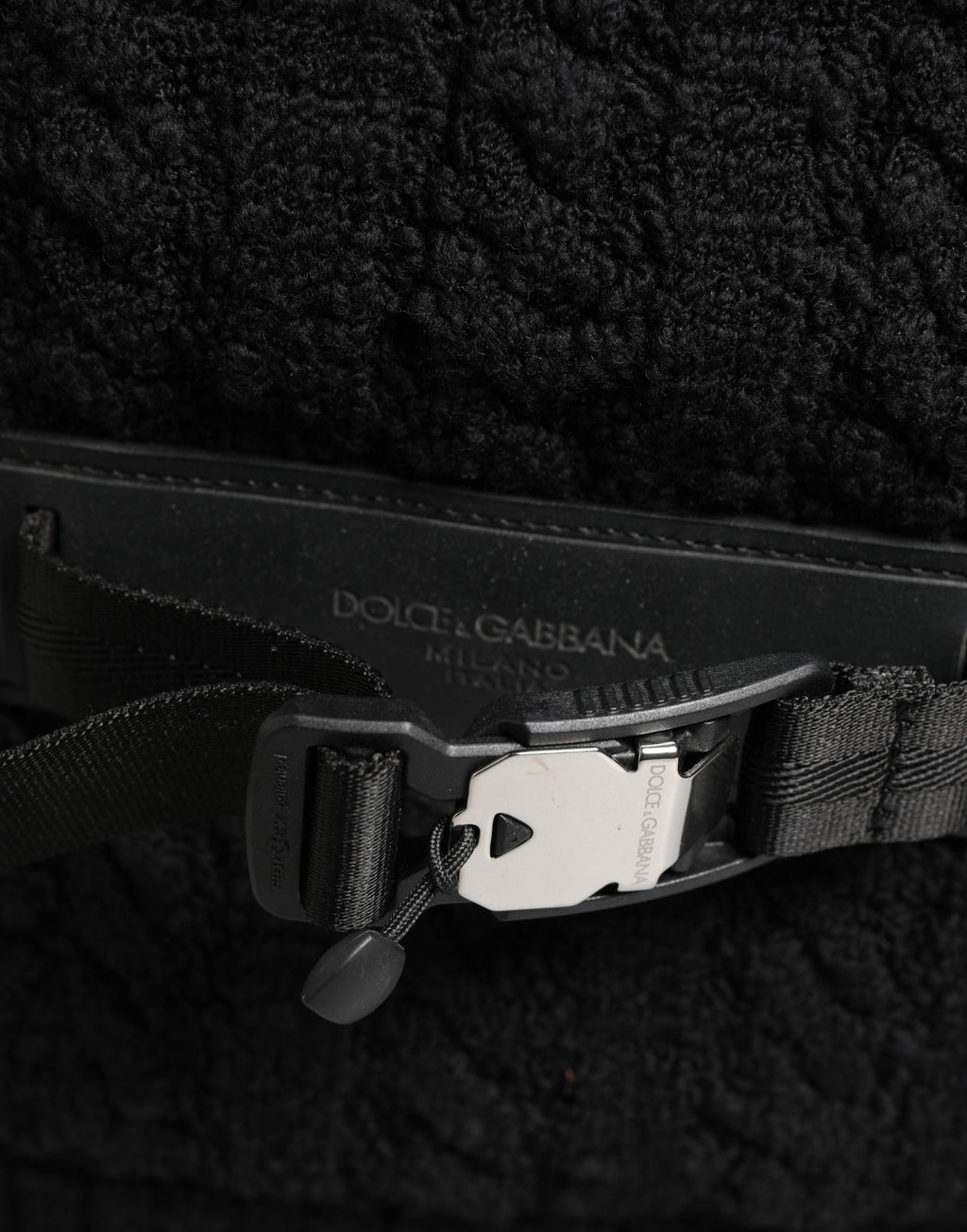 Dolce & Gabbana Black Tricot Wool Blend Duffel Backpack Travel Borse Bag - Eljoys Fashion 