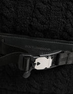 Dolce & Gabbana Black Tricot Wool Blend Duffel Backpack Travel Borse Bag - Eljoys Fashion 
