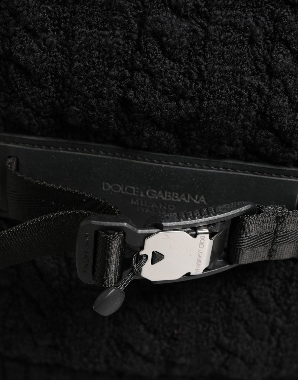 Dolce & Gabbana Black Tricot Wool Blend Duffel Backpack Travel Borse Bag - Eljoys Fashion 