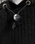 Dolce & Gabbana Black Tricot Wool Blend Duffel Backpack Travel Borse Bag - Eljoys Fashion 