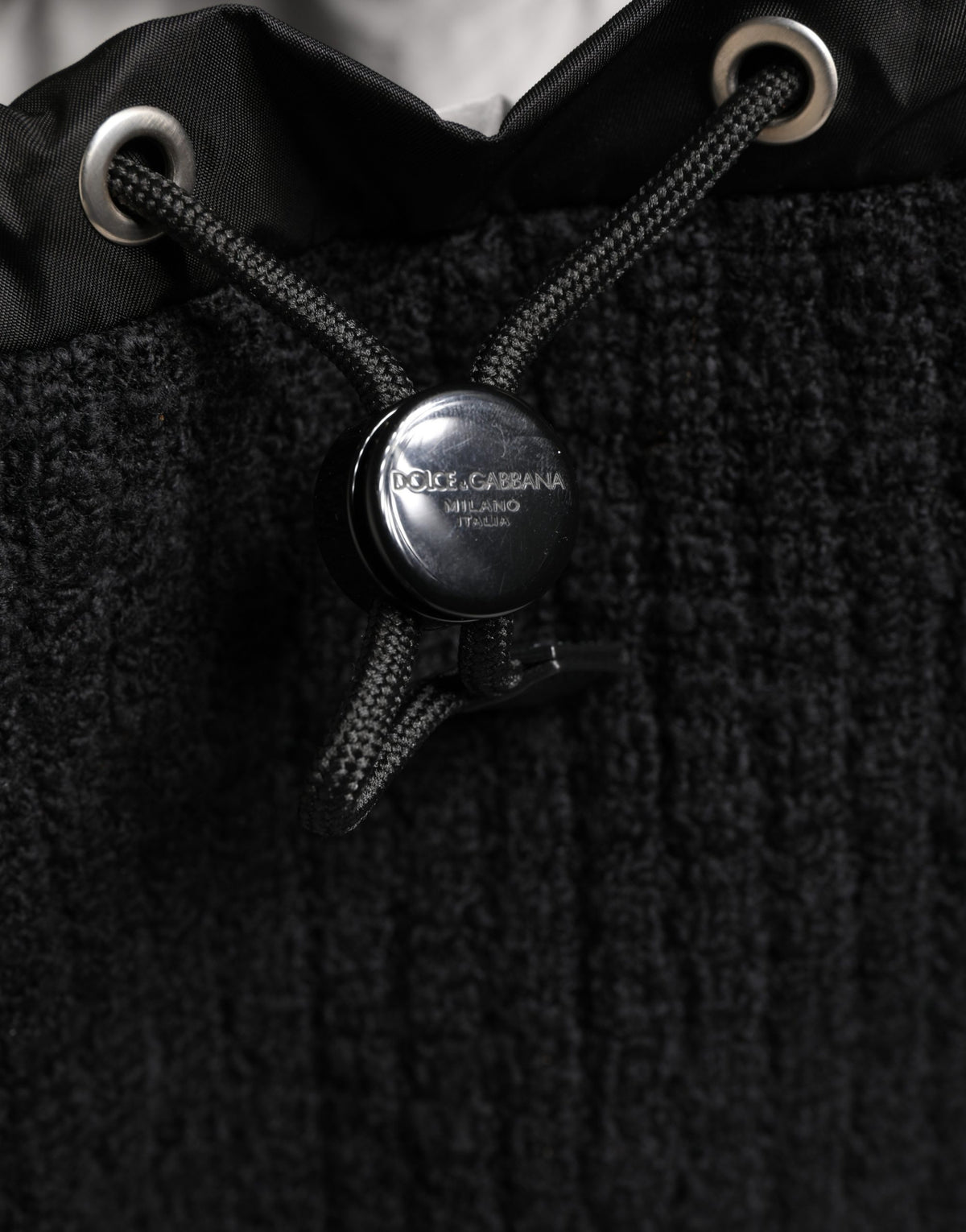 Dolce & Gabbana Black Tricot Wool Blend Duffel Backpack Travel Borse Bag - Eljoys Fashion 