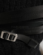 Dolce & Gabbana Black Tricot Wool Blend Duffel Backpack Travel Borse Bag - Eljoys Fashion 