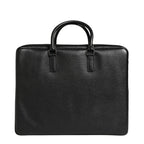 Dolce & Gabbana Black Car Man Applique Leather Weekender Borse Bag