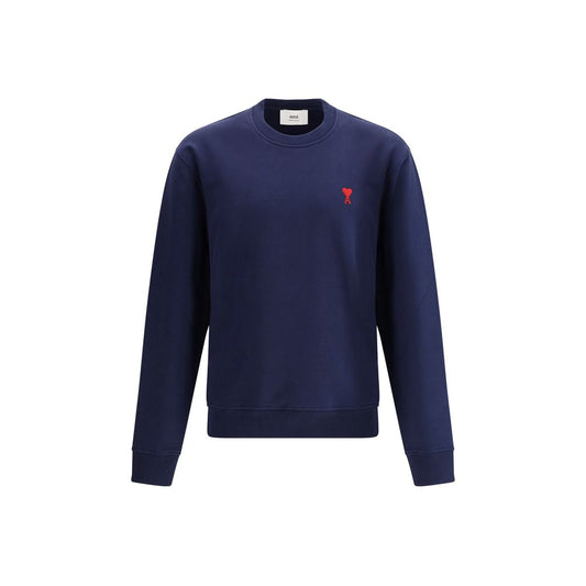 Ami Paris Blue Cotton Sweatshirt Ami Paris
