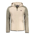 Beige polyester men's jacket by Norway 1963, featuring a classic design with a zipper and collar, suitable for casual wear.