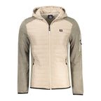 Beige polyester men's jacket by Norway 1963, featuring a classic design with a zipper and collar, suitable for casual wear.